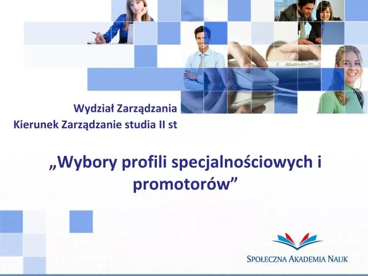 wybory profili specjalno ciowych i promotor w