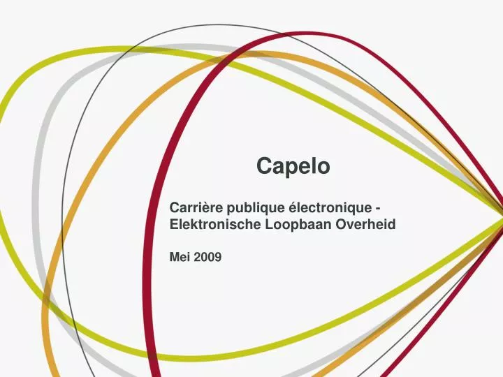capelo carri re publique lectronique elektronische loopbaan overheid mei 2009