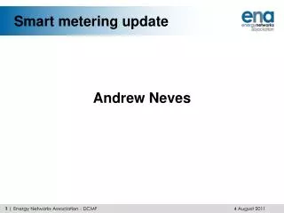 Smart metering update