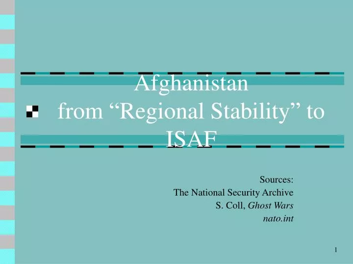 afghanistan from regional stability to isaf
