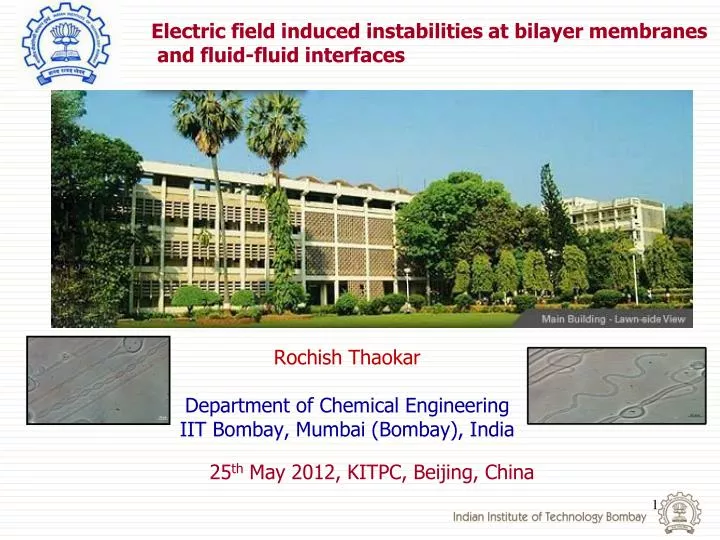 rochish thaokar department of chemical engineering iit bombay mumbai bombay india