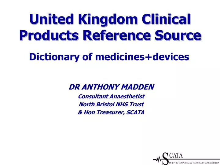 united kingdom clinical products reference source