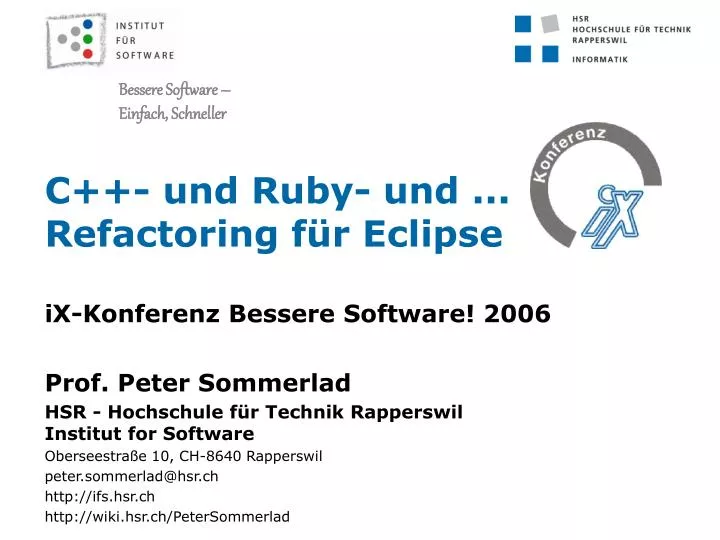 c und ruby und refactoring f r eclipse