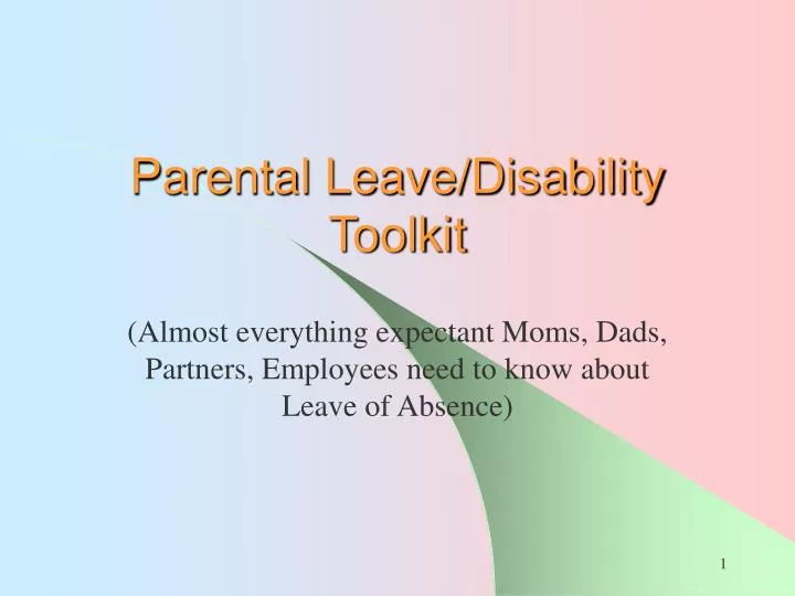 parental leave disability toolkit