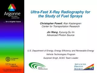 Ultra-Fast X-Ray Radiography for the Study of Fuel Sprays