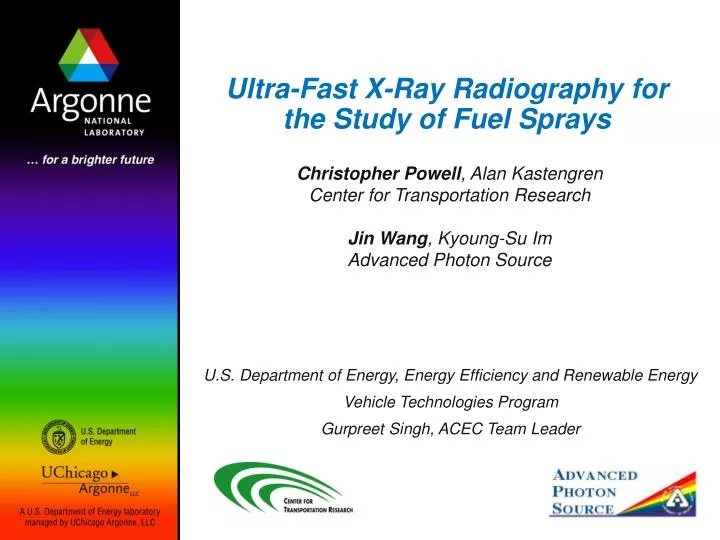 ultra fast x ray radiography for the study of fuel sprays