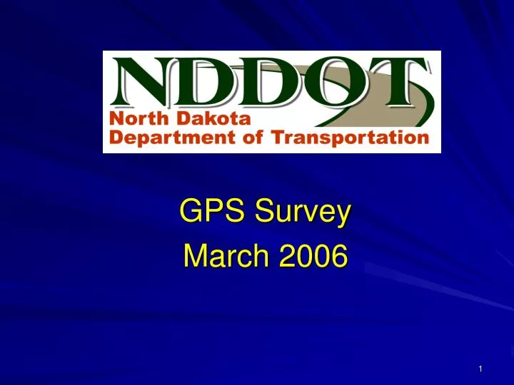 gps survey march 2006