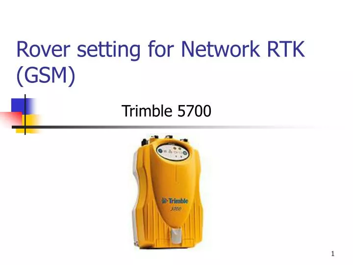 rover setting for network rtk gsm