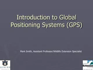 Introduction to Global Positioning Systems (GPS)