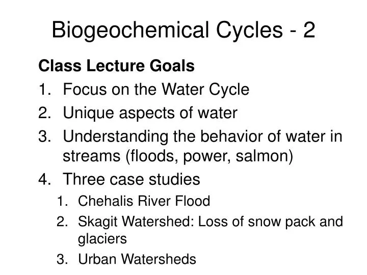 biogeochemical cycles 2