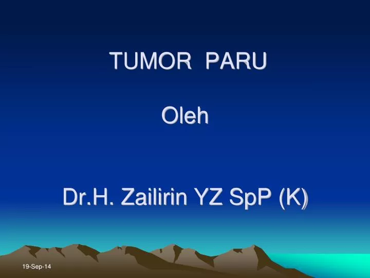 tumor paru oleh dr h zailirin yz spp k