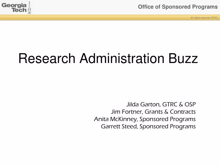 research administration buzz
