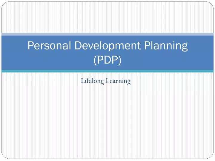 personal development planning pdp