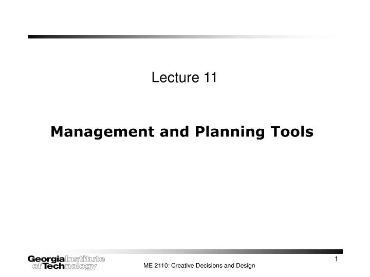 management and planning tools