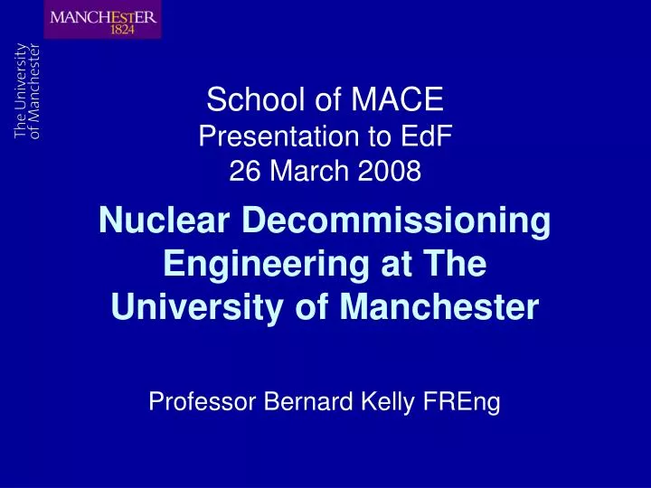 school of mace presentation to edf 26 march 2008