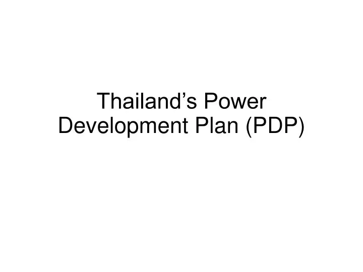 thailand s power development plan pdp