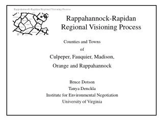 Rappahannock-Rapidan Regional Visioning Process