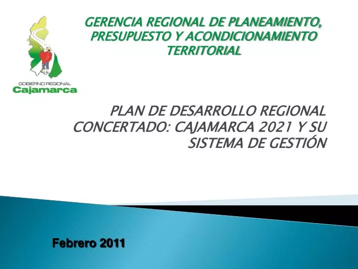 plan de desarrollo regional concertado cajamarca 2021 y su sistema de gesti n