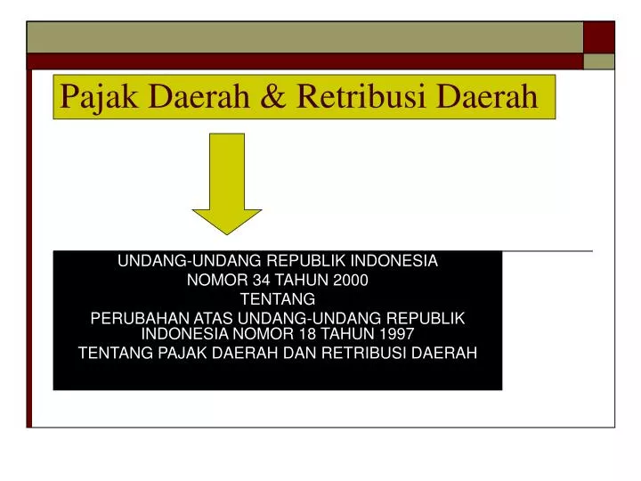 pajak daerah retribusi daerah