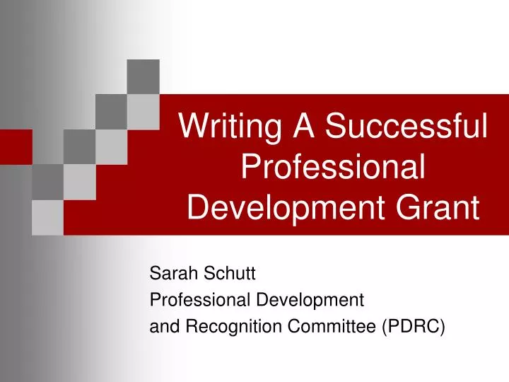 writing a successful professional development grant