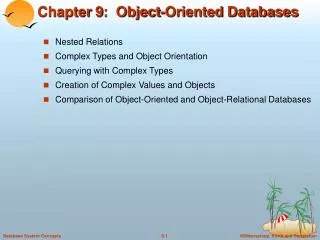 Chapter 9: Object-Oriented Databases