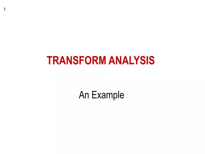transform analysis