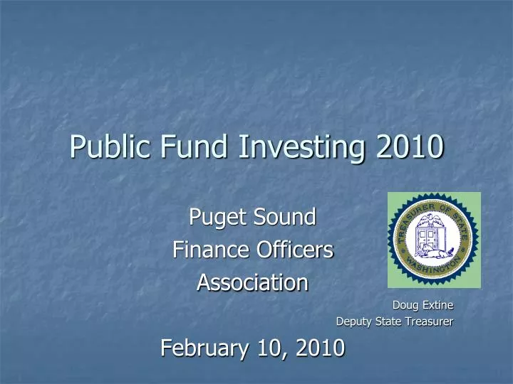 public fund investing 2010