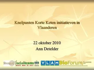 knelpunten korte keten initiatieven in vlaanderen
