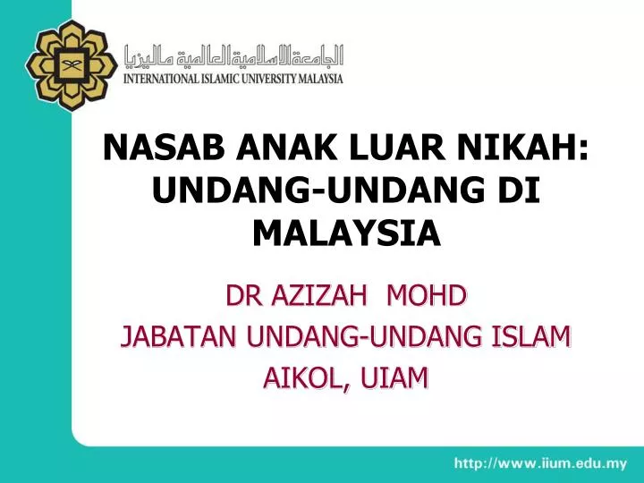 nasab anak luar nikah undang undang di malaysia