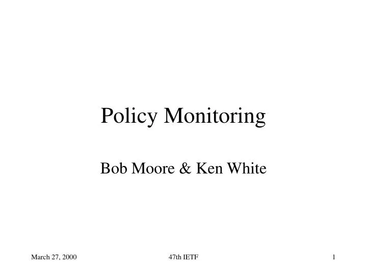 policy monitoring