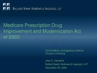 Medicare Prescription Drug Improvement and Modernization Act of 2003