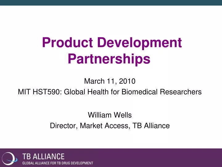 product development partnerships