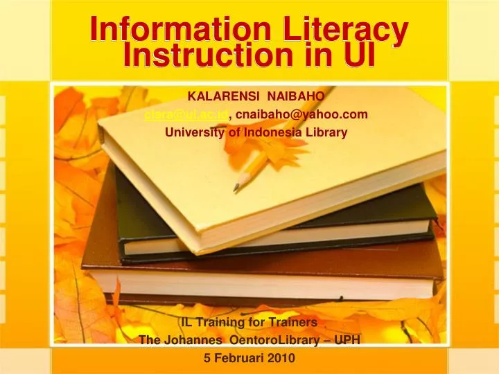 information literacy instruction in ui