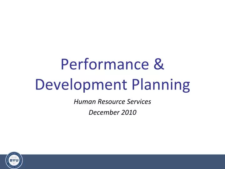 performance development planning