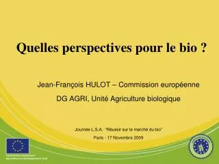quelles perspectives pour le bio