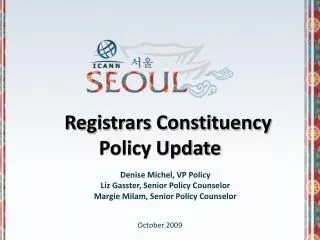 Registrars Constituency Policy Update