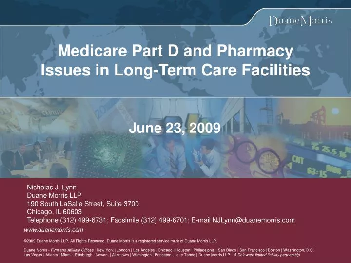 medicare part d and pharmacy issues in long term care facilities
