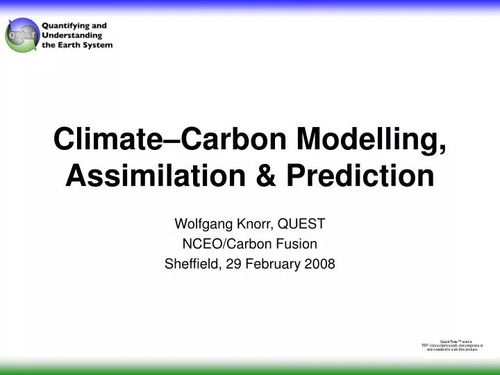 climate carbon modelling assimilation prediction