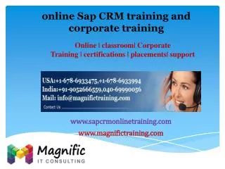 online Sap CRM training and corporate training