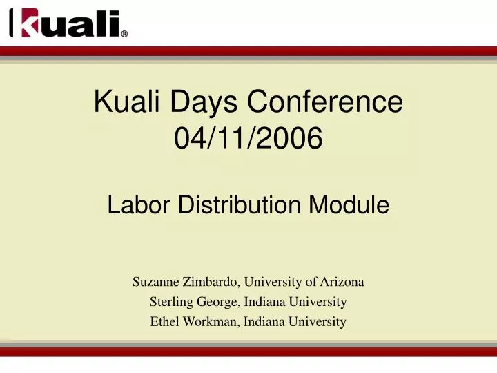 kuali days conference 04 11 2006