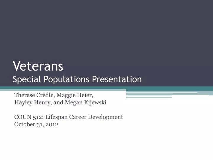 veterans special populations presentation