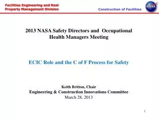 2013 NASA Safety Directors and Occupational Health Managers Meeting