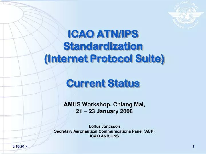 icao atn ips standardization internet protocol suite current status