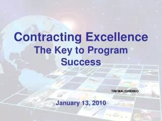 Contracting Excellence The Key to Program Success