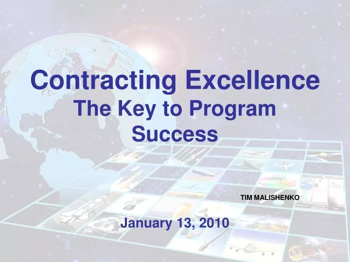 contracting excellence the key to program success