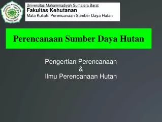 perencanaan sumber daya hutan