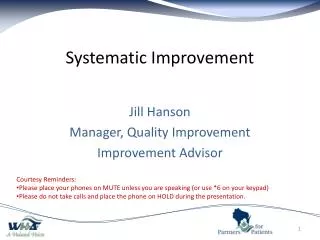Systematic Improvement