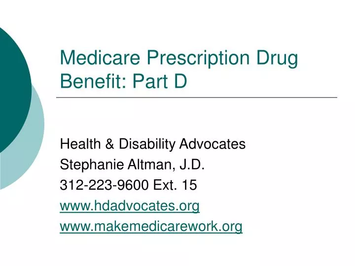 medicare prescription drug benefit part d