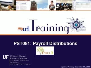 PST081: Payroll Distributions