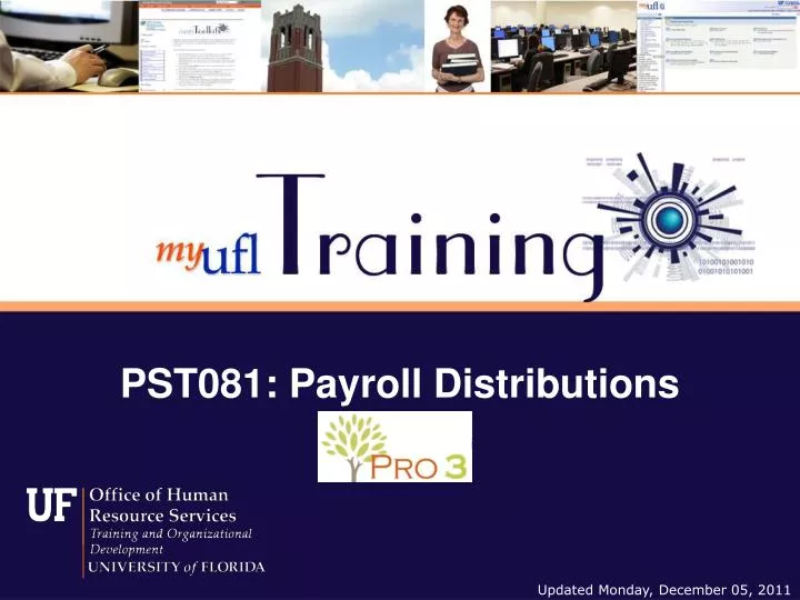 pst081 payroll distributions